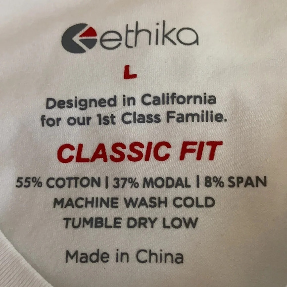 Ethika Crew Neck Short Sleeve Metallic Pink Logo Print Classic Fit T Shirt - LG - Picture 4 of 5